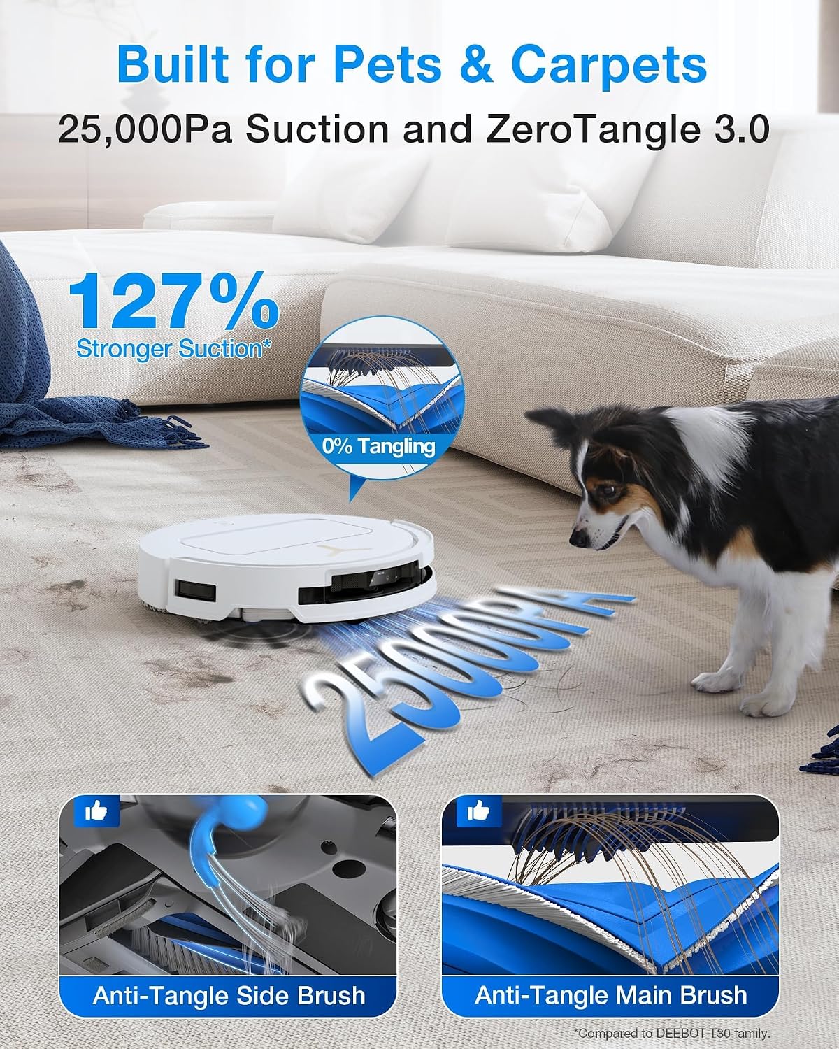 DEEBOT T50 PRO OMNI Gen 3 Robot Vacuum & Mop Cleaner White T50 PRO OMNI Gen 3