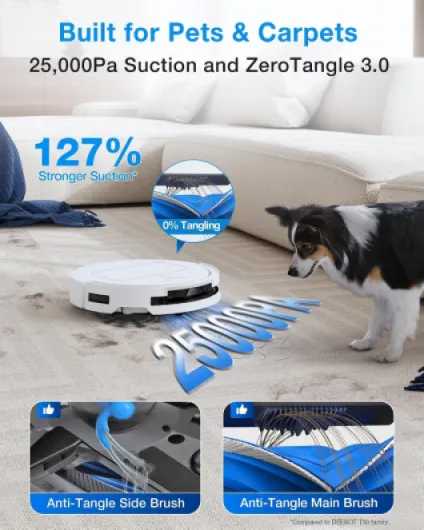 DEEBOT T50 PRO OMNI Gen 3 Robot Vacuum & Mop Cleaner White T50 PRO OMNI Gen 3