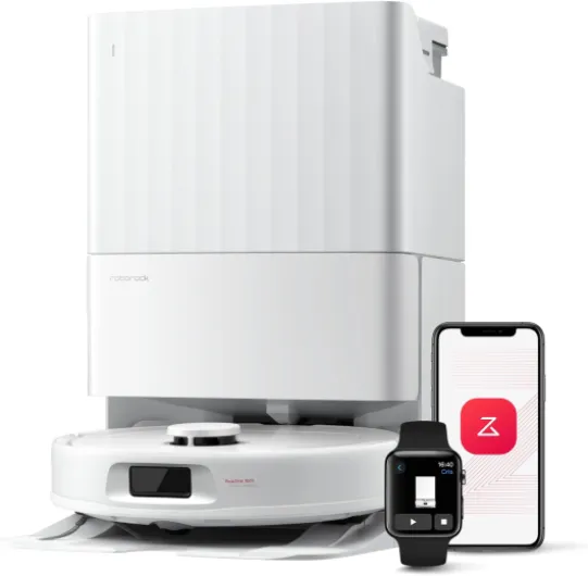 Qrevo Series Robot Vacuum and Mop, 8000Pa Suction, Upgraded from Qrevo S, Anti-Tangle Brush, Smart Obstacle Avoidance, Auto Mop Washing, All-in-One Dock, 200RPM Spinning Mops, White(QV 35A) QV 35A White