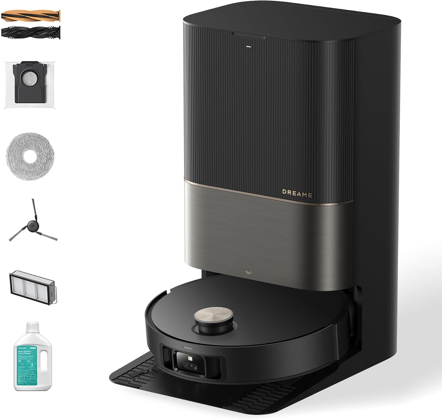 X50 Ultra Complete Robot Vacuum and Mop with Auto-Empty and Mop Self-Cleaning, 20,000Pa Suction, Obstacle Avoidance and 360° Navigation, Corner to Edge Deep Cleaning, Detangling Brush (Black)