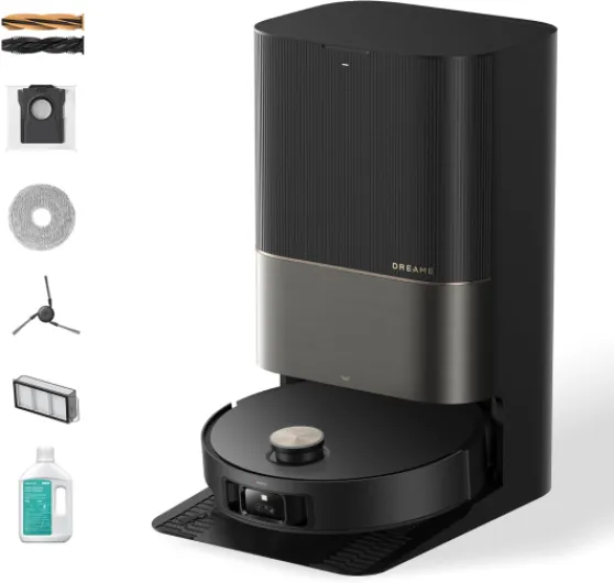 X50 Ultra Complete Robot Vacuum and Mop with Auto-Empty and Mop Self-Cleaning, 20,000Pa Suction, Obstacle Avoidance and 360° Navigation, Corner to Edge Deep Cleaning, Detangling Brush (Black)