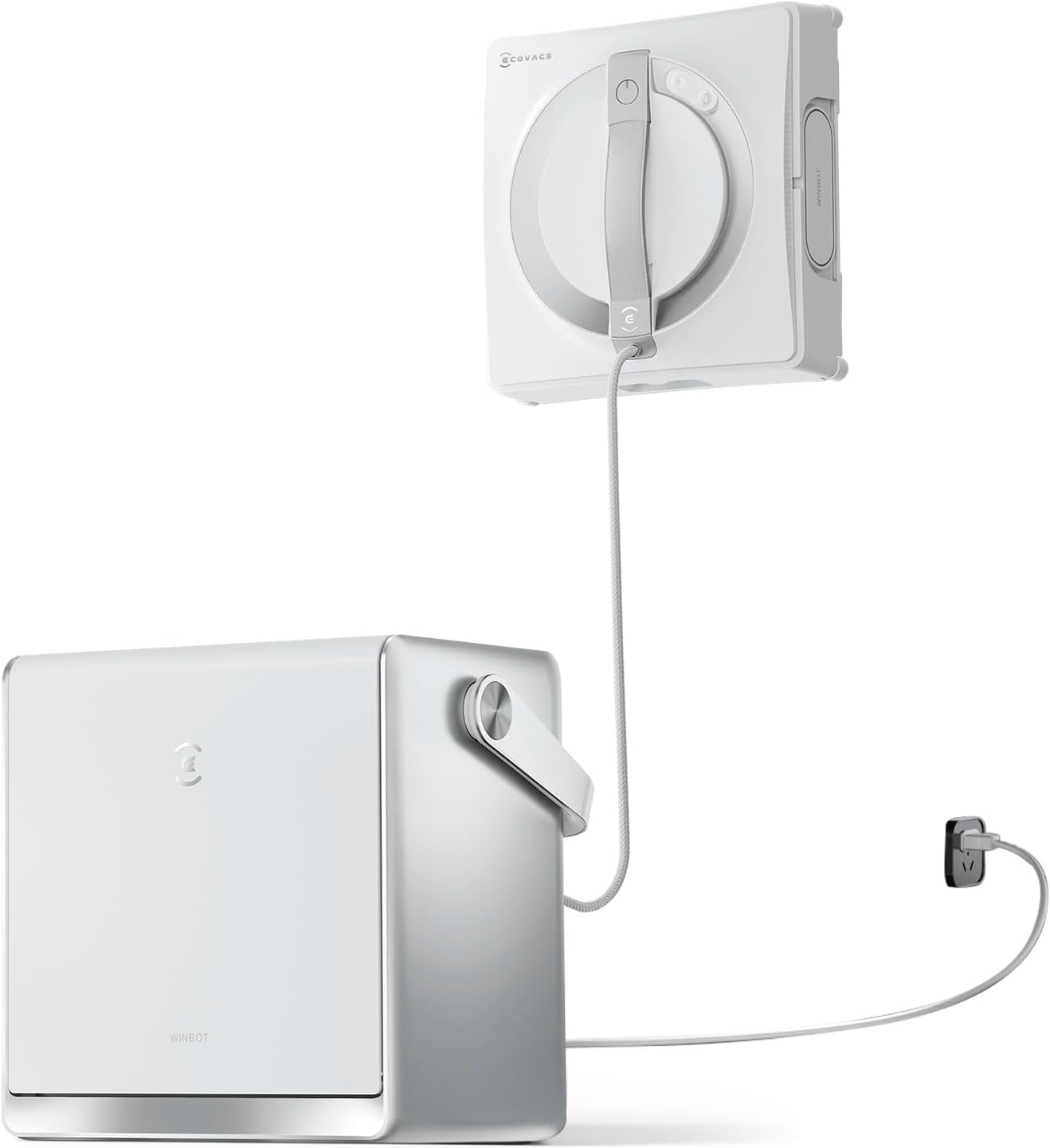 WINBOT W2 PRO Omni Portable Window Cleaning Robot with Multi-Functional Station, Charging While Working, Intelligent Cleaning with Triple Nozzle Water Sprayer, 12-Level Protection