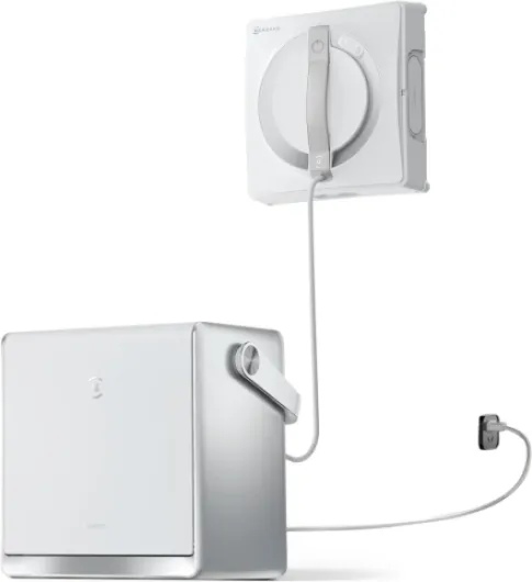 WINBOT W2 PRO Omni Portable Window Cleaning Robot with Multi-Functional Station, Charging While Working, Intelligent Cleaning with Triple Nozzle Water Sprayer, 12-Level Protection