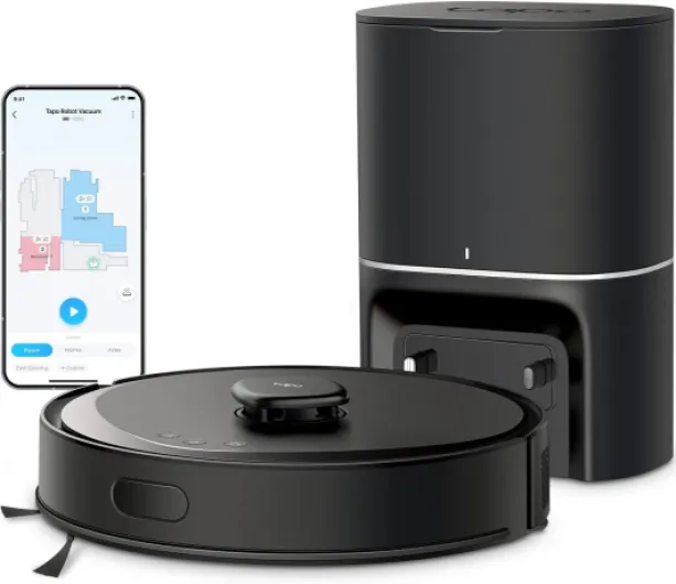 LiDAR Smart Navigation Robot Vacuum and Mop with Self-Emptying Dock, 5300Pa Max, 97%+ Dust Pickup Rate, Customizable Cleaning, Self-Charging, Compatible with Alexa & Google Home, RV30 Max Plus Vacuum w/ Self Empty Dock