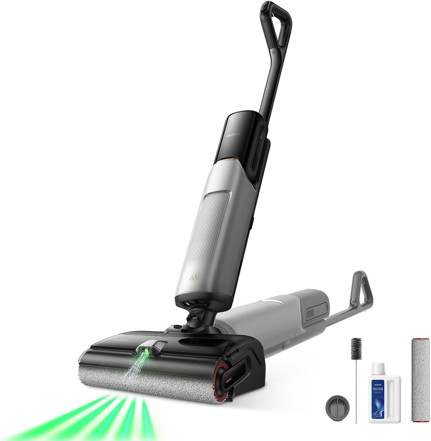 X4 Pro Wet Dry Vacuum Cleaner, 20000Pa Cordless Vacuum Mop with Zero Tangle, Hot Water Mopping for Sticky Messes,194℉ Hot Air Self Drying, 180° Lie Flat, Push-in Charging Station, LED Display