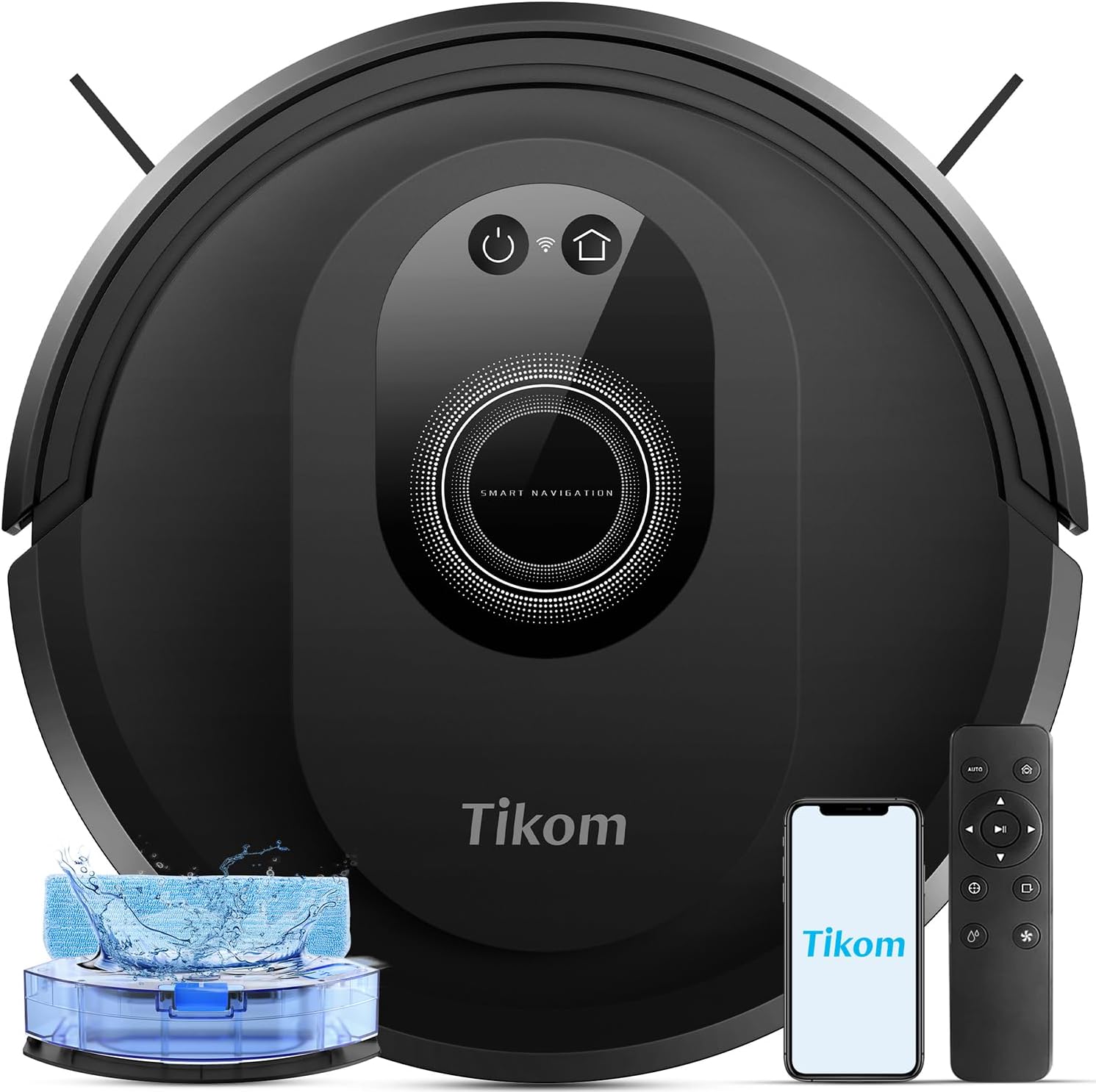 Robot Vacuum and Mop Combo, 5000Pa Robotic Vacuum Cleaner, 150 Min Max, App & Remote Control, Ideal for Hard Floor, Carpet, Pet Hair, Self-Charge(G8000 Max)