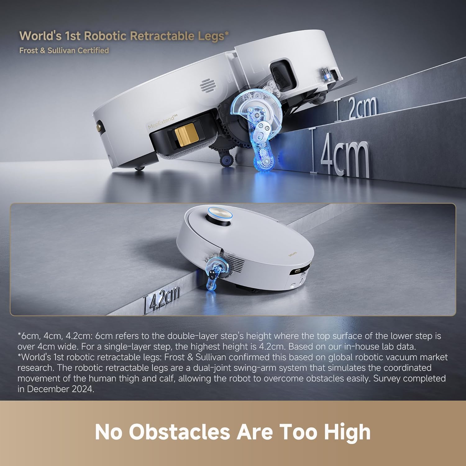 Aqua10 Ultra Track Complete Robot Vacuum with Mop, 25,000Pa, 45°C Mopping, 6cm Obstacle Clearing, Auto-Empty, Mop Self-Cleaning, 100% Detangling, Avoids 240+ Objects, Direct, Voice Control