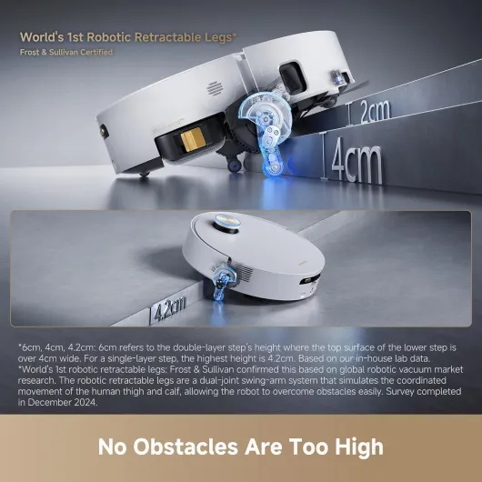 Aqua10 Ultra Track Complete Robot Vacuum with Mop, 25,000Pa, 45°C Mopping, 6cm Obstacle Clearing, Auto-Empty, Mop Self-Cleaning, 100% Detangling, Avoids 240+ Objects, Direct, Voice Control