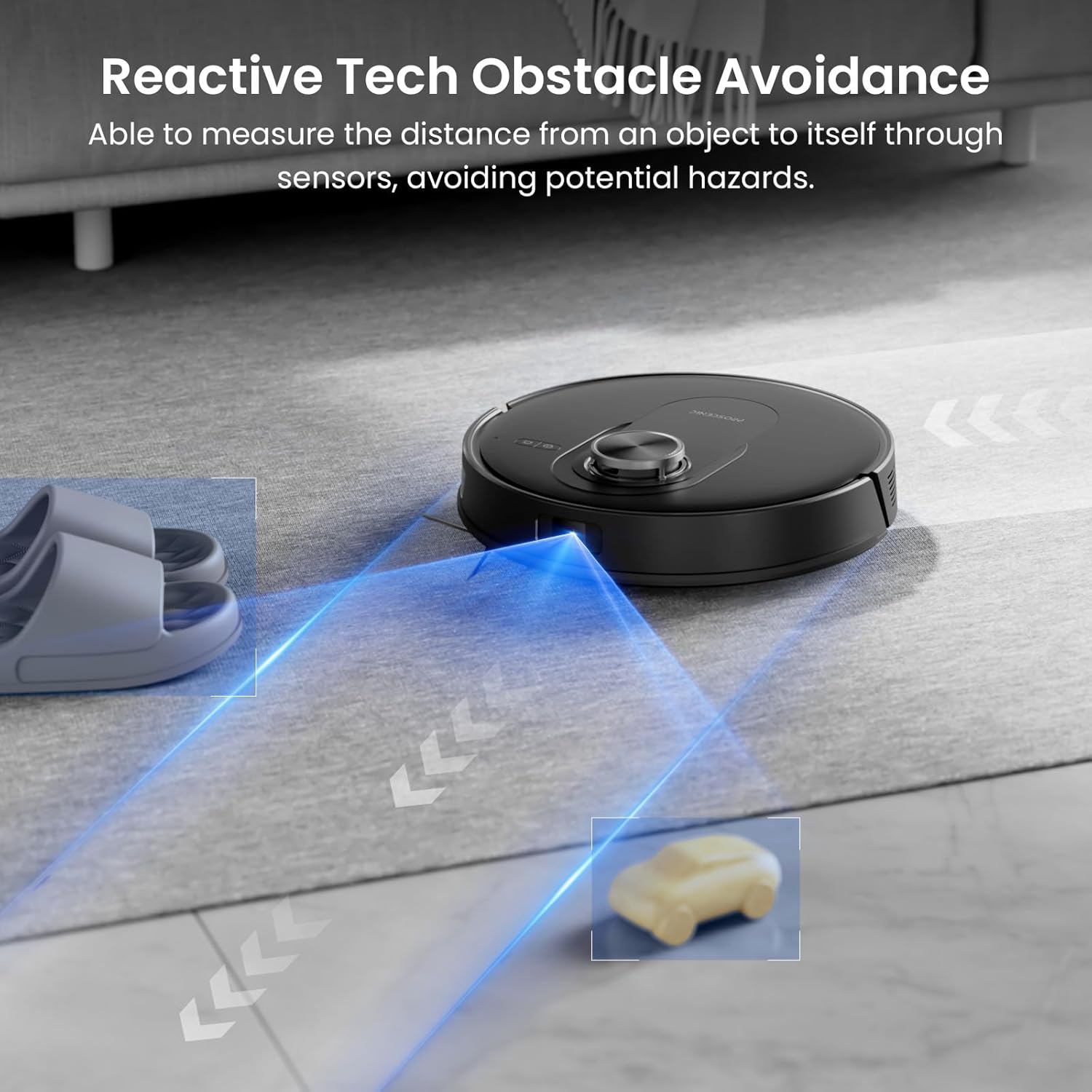 Robot Vacuum Cleaner with Mop, 8000Pa Strong Suction, Up to 8 Weeks of Hands Free Cleaning, Smart Obstacle Avoidance, Lidar Navigation, APP/Remote/Voice Control, for Floors Carpets