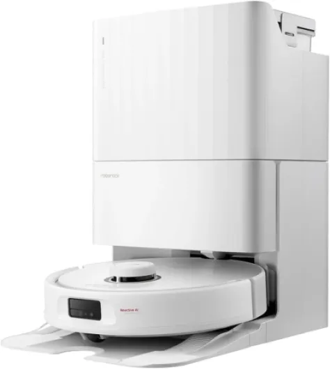 Q Revo MaxV Robot Vacuum, 7000Pa Suction, Auto Tank Refilling, Auto Dust Emptying, Double Spinning Mop, Reactive Tech Obstacle Avoidance, White