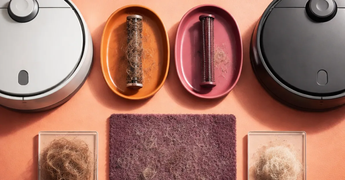 Tangle-free brushes tested: Dyson 360 Vis Nav vs Eufy Omni S1 Pro on heavy shedding
