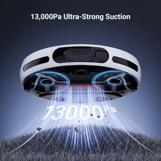 RS20 Max Robot Vacuum Cleaner 13000 Pa with 3-in-1 Base Station, Self-cleaning, CutFree Brush Systmes, 1080P Camera & LDS Navigation, Carpet Detection, Automatic Mop Detachment, Hot Water 60°C