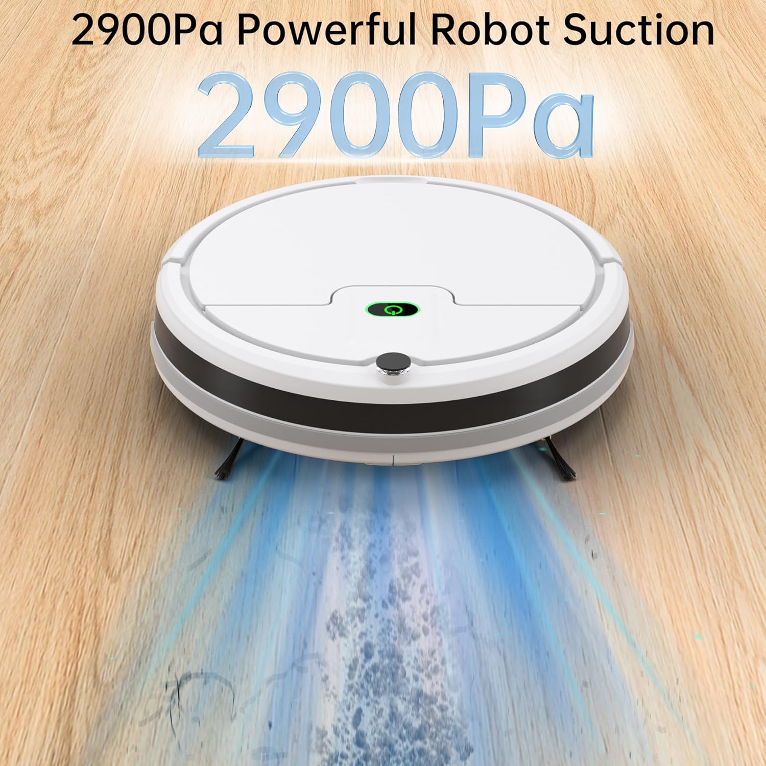 Robot Vacuums, Automatic Robotic Vacuum Cleaner, 3000Pa Strong Suction Self-Charging Robot Vacuum Cleaners, Slim, Quiet,Tangle Free Robot Aspirateur Ideal for Pet Hair and Hard Floor (White)