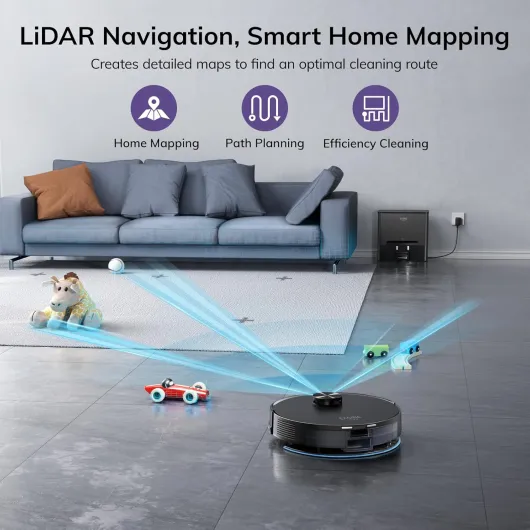 Robot Vacuum and Mop with Self-Empty Station, 5000Pa Suction, LiDAR Navigation Smart Mapping, App & Alexa Control, Robot Vacuum Cleaner for Pet Hair, Carpets & Hard Floors, S20 S20 S20 1