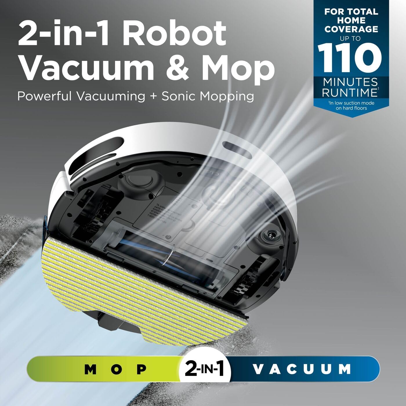Shark Matrix Plus 2-in-1 Self-Empty Robot Vacuum Cleaner & Mop with LiDAR Home Mapping & Edge Cleaning, for Carpet, Hard Floors & Pet Hair, Anti-Allergen, Self-Charging, WiFi/App, White White Manual Empty