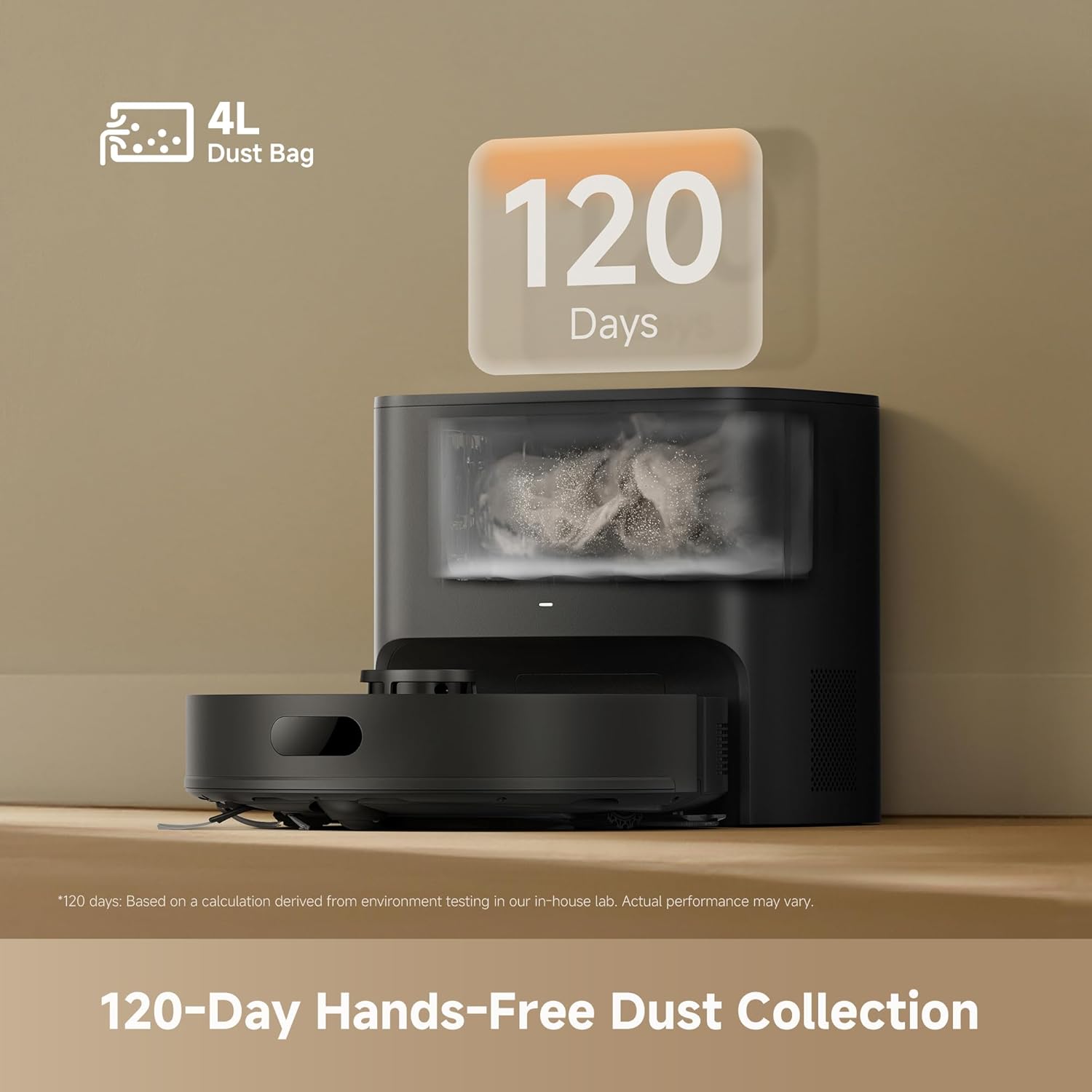 D20 Air Plus Robot Vaccum and Mop Combo with 20,000Pa Suction, Anti-Tangling Tech, Auto-Emptying Dock, Deep Carpet Cleaning and Smart Navigation Black D20AirPlusB