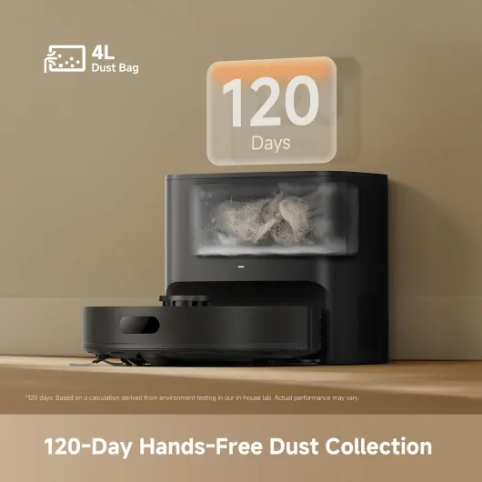 D20 Air Plus Robot Vaccum and Mop Combo with 20,000Pa Suction, Anti-Tangling Tech, Auto-Emptying Dock, Deep Carpet Cleaning and Smart Navigation Black D20AirPlusB