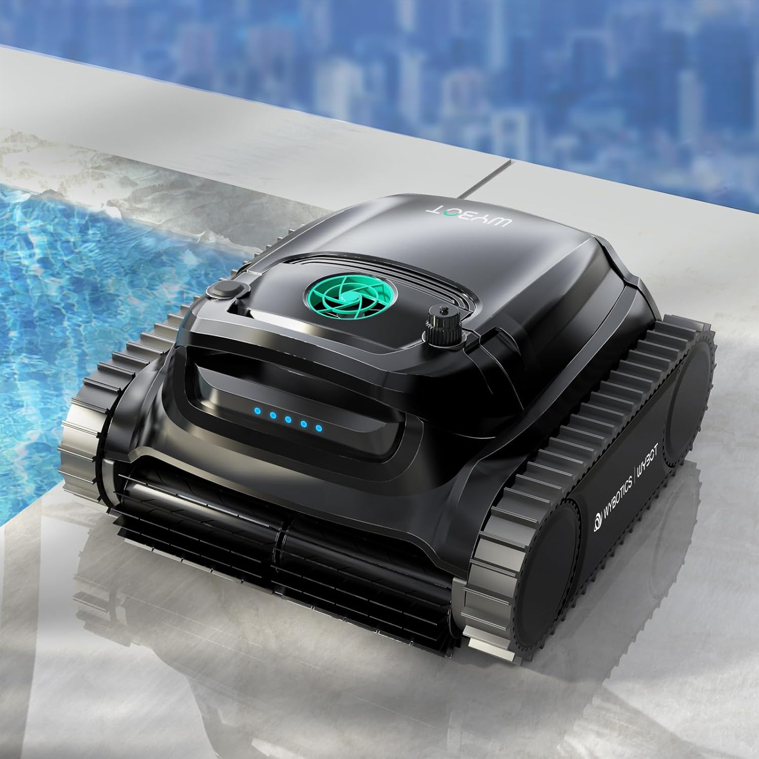 M1 Pool Cleaner Robot, App Controlled Robotic Pool Vacuum, 300 Mins Runtime, 6 Path Planning & 7 Working Modes, Dual Filtration System