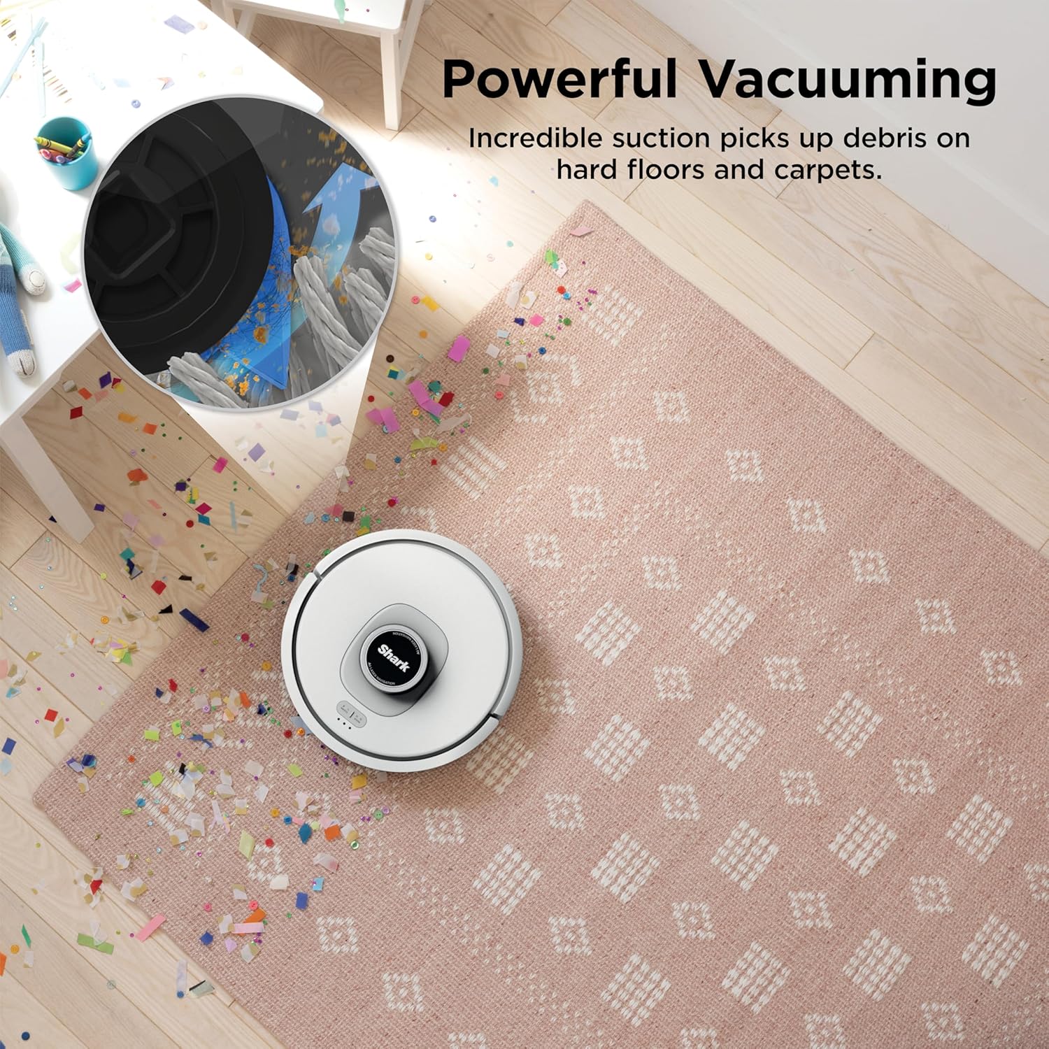 Matrix Clean - Robot Vacuum Cleaner with Powerful Suction for Pet Hair, Rugs, Carpets & Hard Floors - Self-Empty Base - 60-Day Capacity - Voice Control - LiDAR Navigation - White - AV2511AE​ Cool Grey